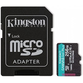 მეხსიერების ბარათი Kingston SDCG3/256GB 256GB microSDXC C10 UHS-I U3 A2 R170/W90MB/s + SD